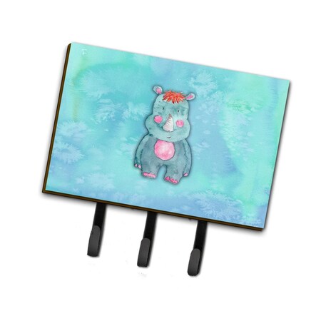 Jensendistributionservices Rhinoceros Watercolor Leash or Key Holder MI1714401